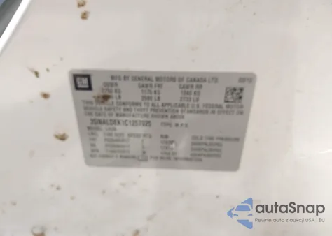 2012 Chevrolet Equinox 1Lt из США, поврежденный, VIN 2GNALDEK1C1257925